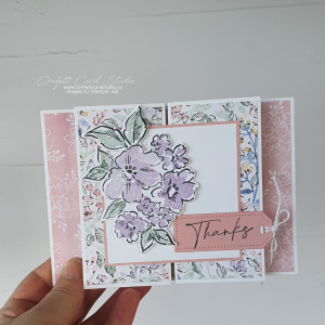 Pink Hand-Penned Gate Fold Card