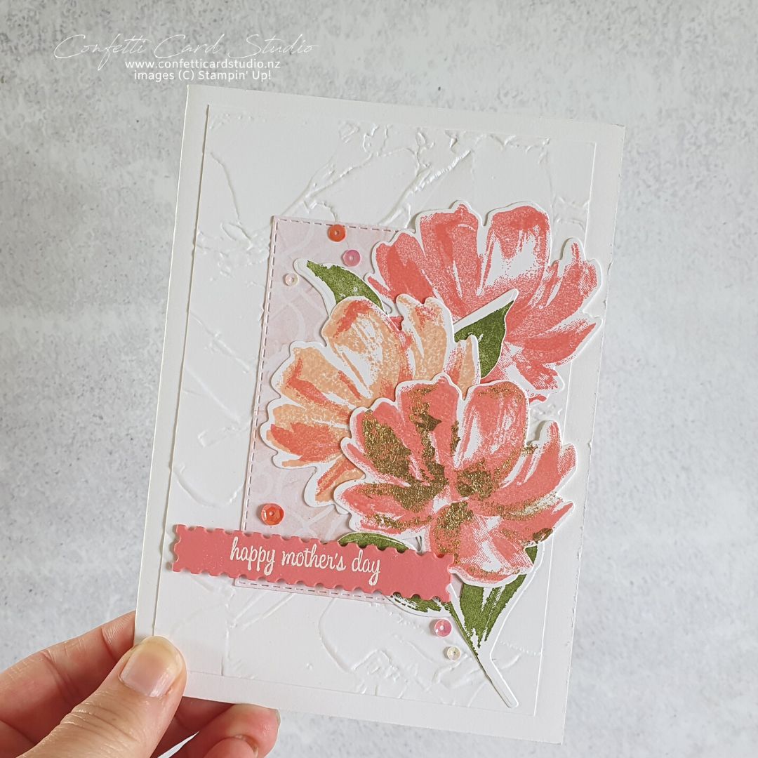 Mothers Day Flamingo Flowers Card