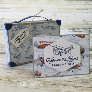 Read more about the article How to Make a Suitcase with Pop-up Plane and Card with Stampin’ Up! Take To The Sky Suite