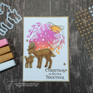 Read more about the article Emboss Resist Technique with Reindeer Fun