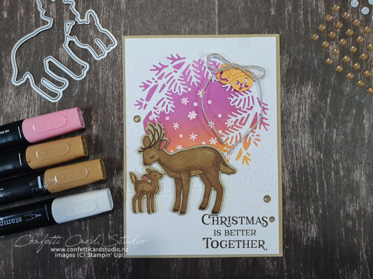 Emboss Resist Technique with Reindeer Fun - Confetti Card Studio
