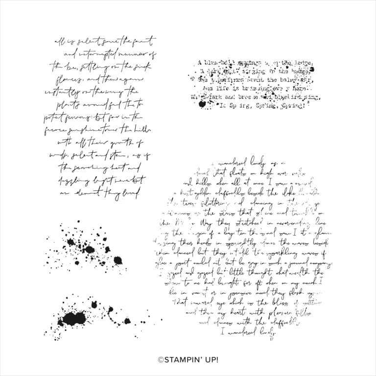 Text images from Elements of Text stamp set