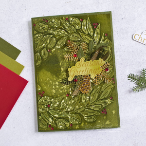 Read more about the article Traditional Wreath Embossing Ink Magic