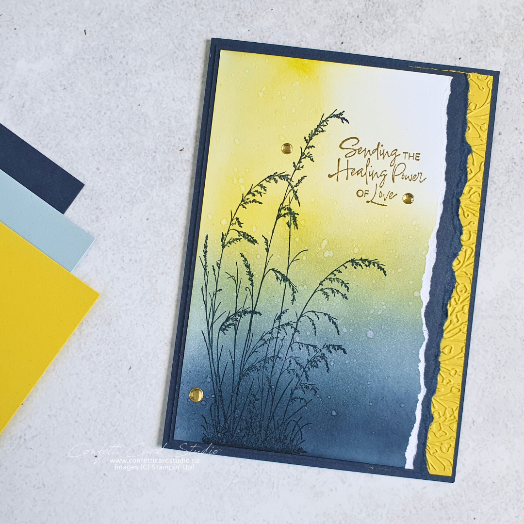 Prairie Grass Blended Background Card - Confetti Card Studio
