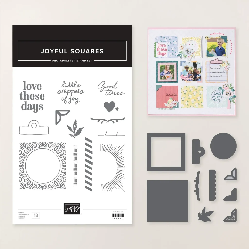 Joyful Squares Stamps and Dies Bundle