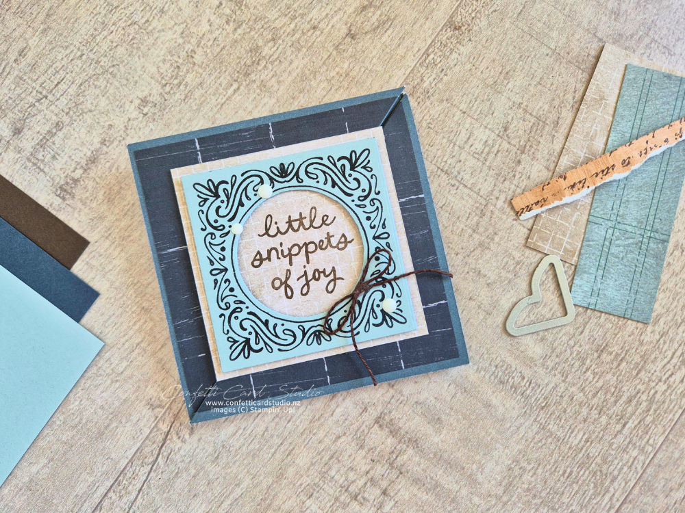 Front of Mini Album showing the clear embossed Secret Sea stamping.