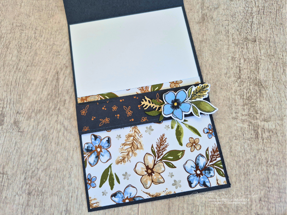 Inside the card showing more of the Delicate Dreams designer series paper