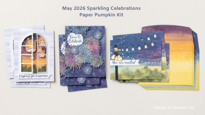 May 2026 Sparkling Celebrations paper Pumpkin Kit cards - Stampin' Up!